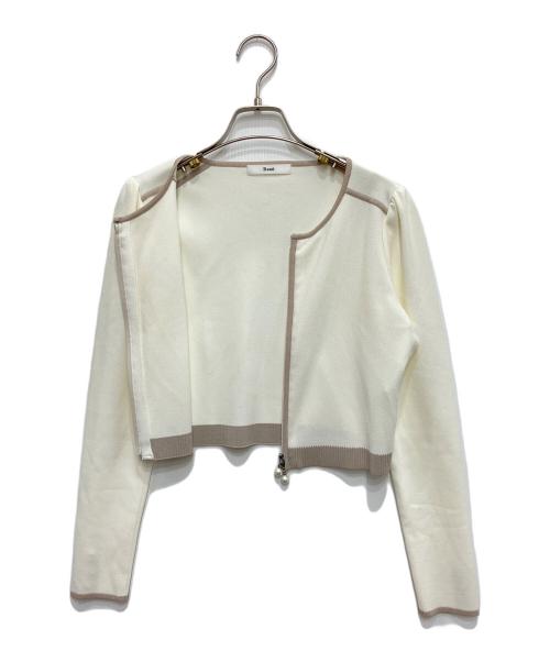 Rene（ルネ）Rene (ルネ) ダブルジップカーディガン ホワイト サイズ:36の古着・服飾アイテム
