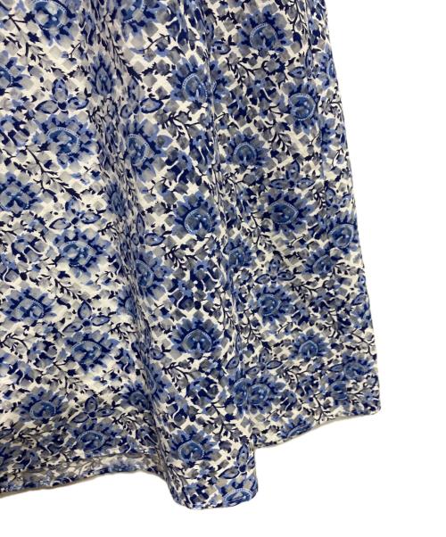 ANAYI（アナイ）ANAYI (アナイ) 花柄ノースリーブワンピース ブルー サイズ:38の古着・服飾アイテム