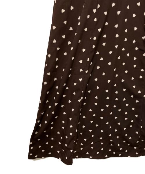 Snidel（スナイデル）Snidel (スナイデル) ハートプリントワンピース ブラウン サイズ:00の古着・服飾アイテム