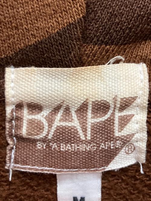 BAPE BY A BATHING APE（ベイプバイアベイシングエイプ）BAPE BY A BATHING APE (ベイプバイアベイシングエイプ) スターフルジップパーカー ブラウン サイズ:Mの古着・服飾アイテム
