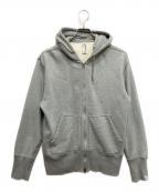 LOOPWHEELER×BEAMS PLUSループウィラー×ビームスプラス）の古着「別注ジップパーカー」｜グレー