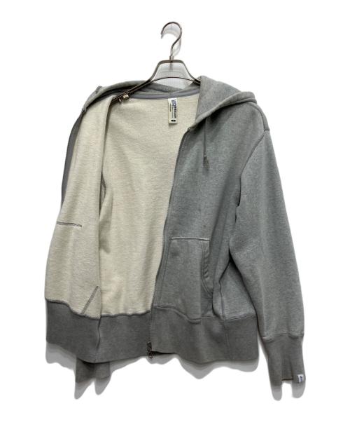 LOOPWHEELER（ループウィラー）LOOPWHEELER (ループウィラー) BEAMS PLUS (ビームスプラス) 別注ジップパーカー グレー サイズ:Lの古着・服飾アイテム