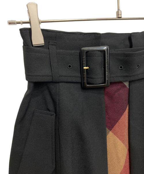 BLUE LABEL CRESTBRIDGE（ブルーレーベルクレストブリッジ）BLUE LABEL CRESTBRIDGE (ブルーレーベルクレストブリッジ) クレストブリッジチェック切替スカート ブラック サイズ:36の古着・服飾アイテム