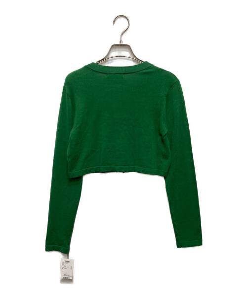 Snidel（スナイデル）Snidel (スナイデル) クロップドカーディガン グリーン 未使用品の古着・服飾アイテム