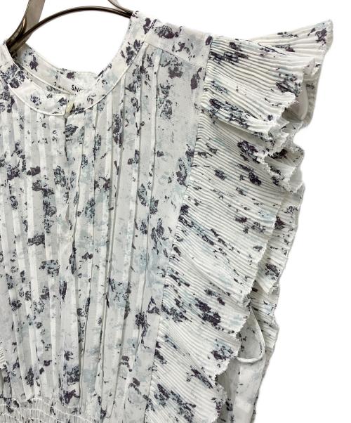 Snidel（スナイデル）Snidel (スナイデル) Sustainableフリルワンピース ブルー サイズ:2の古着・服飾アイテム