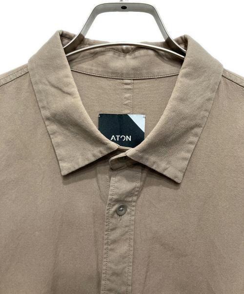ATON（エイトン）ATON (エイトン) オーバーサイズシャツ ブラウン サイズ:SIZE 04の古着・服飾アイテム