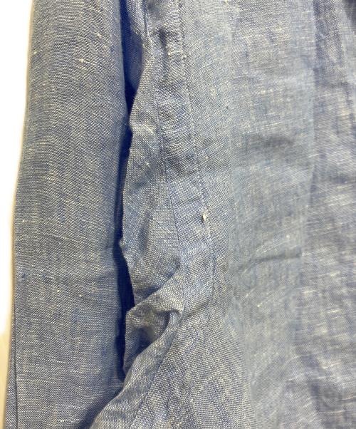 POLO RALPH LAUREN（ポロ・ラルフローレン）POLO RALPH LAUREN (ポロ・ラルフローレン) CLASSIC FITリネンバンドカラーシャツ ブルー サイズ:Mの古着・服飾アイテム