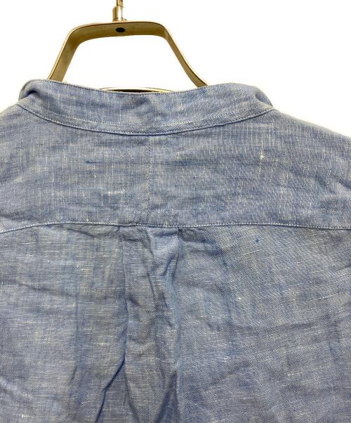 POLO RALPH LAUREN（ポロ・ラルフローレン）POLO RALPH LAUREN (ポロ・ラルフローレン) CLASSIC FITリネンバンドカラーシャツ ブルー サイズ:Mの古着・服飾アイテム