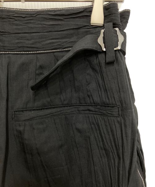 Ujoh（ウジョー）Ujoh (ウジョー) Side Belt Short Pants ブラック サイズ:2の古着・服飾アイテム