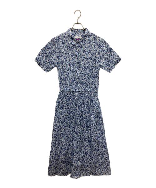 Maker's Shirt 鎌倉（メーカーズシャツカマクラ）Maker's Shirt 鎌倉 (メーカーズシャツカマクラ) リバティプリントシャツワンピース ブルー サイズ:40の古着・服飾アイテム