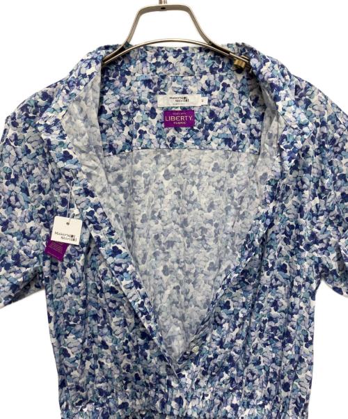 Maker's Shirt 鎌倉（メーカーズシャツカマクラ）Maker's Shirt 鎌倉 (メーカーズシャツカマクラ) リバティプリントシャツワンピース ブルー サイズ:40の古着・服飾アイテム