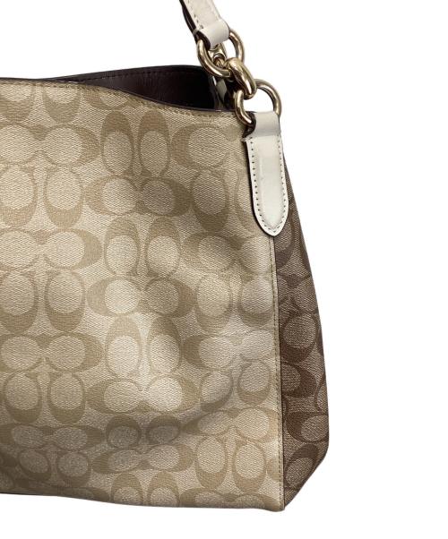 COACH（コーチ）COACH (コーチ) シグネチャートートバッグ ブラウン×ベージュの古着・服飾アイテム