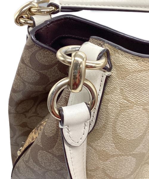 COACH（コーチ）COACH (コーチ) シグネチャートートバッグ ブラウン×ベージュの古着・服飾アイテム