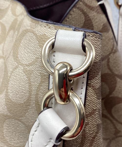 COACH（コーチ）COACH (コーチ) シグネチャートートバッグ ブラウン×ベージュの古着・服飾アイテム