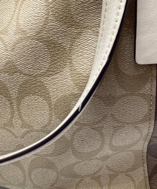 COACH（コーチ）COACH (コーチ) シグネチャートートバッグ ブラウン×ベージュの古着・服飾アイテム