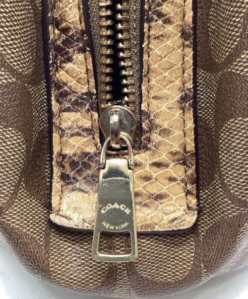 COACH（コーチ）COACH (コーチ) シグネチャートートバッグ ブラウン×ベージュの古着・服飾アイテム