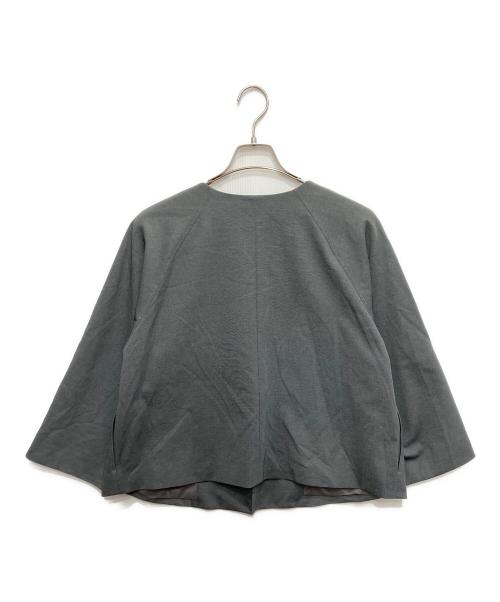 NEWYORKER（ニューヨーカー）NEWYORKER (ニューヨーカー) ノーカラージャケット グレー サイズ:17の古着・服飾アイテム