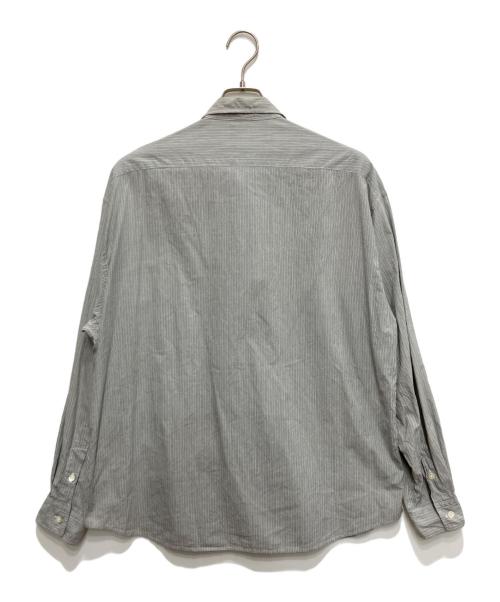 Porter Classic（ポータークラシック）Porter Classic (ポータークラシック) ROLL UP STRIPE SHIRT グレー サイズ:Lの古着・服飾アイテム