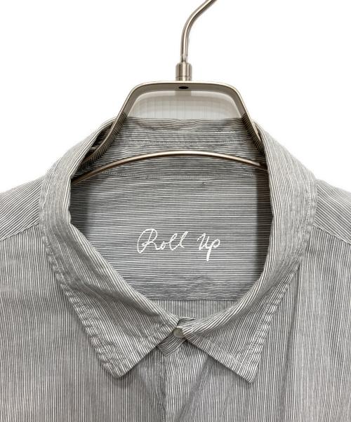 Porter Classic（ポータークラシック）Porter Classic (ポータークラシック) ROLL UP STRIPE SHIRT グレー サイズ:Lの古着・服飾アイテム