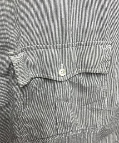 Porter Classic（ポータークラシック）Porter Classic (ポータークラシック) ROLL UP STRIPE SHIRT グレー サイズ:Lの古着・服飾アイテム