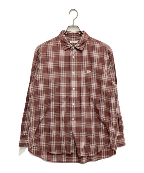 SCYEBASICS（サイベーシックス）SCYEBASICS (サイベーシックス) チェックシャツ ブラウン サイズ:Mの古着・服飾アイテム