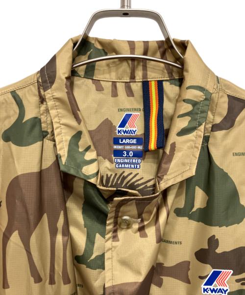 Engineered Garments（エンジニアド ガーメンツ）Engineered Garments (エンジニアド ガーメンツ) K-WAY (ケイウェイ) アニマルプリント フィールドジャケット カーキ サイズ:Ｌの古着・服飾アイテム
