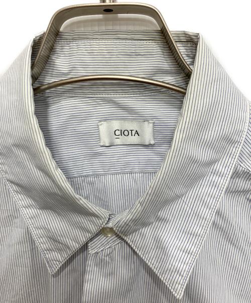 CIOTA（シオタ）CIOTA (シオタ) スビンコットンタイプライターレギュラーカラーシャツ ブルー サイズ:6の古着・服飾アイテム