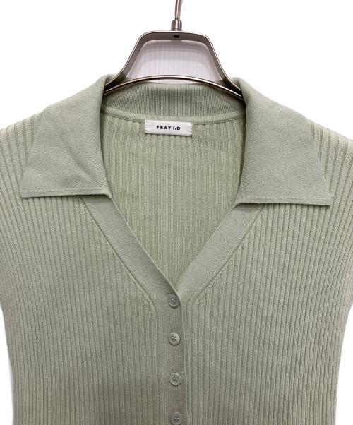 FRAY ID（フレイ アイディー）FRAY ID (フレイ アイディー) ポロカラーコンビワンピース グリーン 未使用品の古着・服飾アイテム