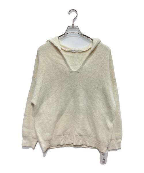 FRAY ID（フレイ アイディー）FRAY ID (フレイ アイディー) ニットフーディー アイボリー サイズ:FREE 未使用品の古着・服飾アイテム