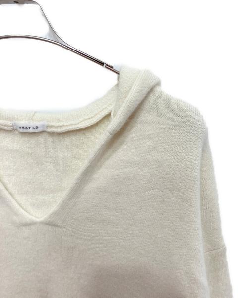 FRAY ID（フレイ アイディー）FRAY ID (フレイ アイディー) ニットフーディー アイボリー サイズ:FREE 未使用品の古着・服飾アイテム