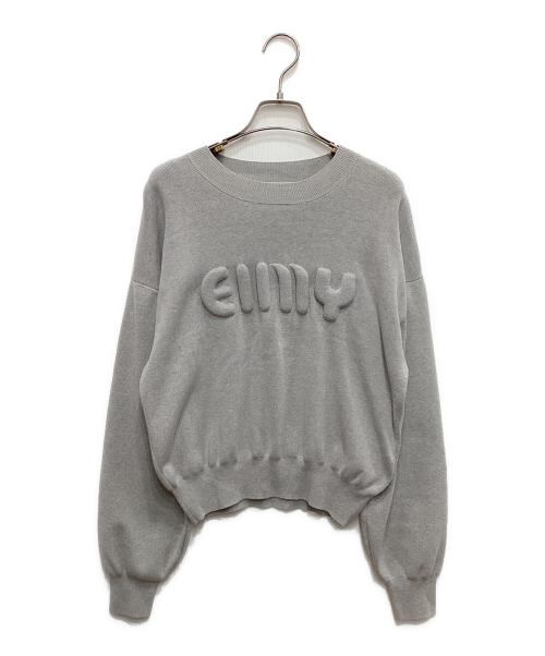 eimy istoire（エイミーイストワール）eimy istoire (エイミーイストワール) EIMYロゴエンボスニット グレー サイズ:freeの古着・服飾アイテム