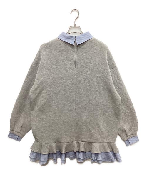 Olu.（オルドット）Olu. (オルドット) フリルレイヤードダンボールスウェット グレー サイズ:FREE 未使用品の古着・服飾アイテム