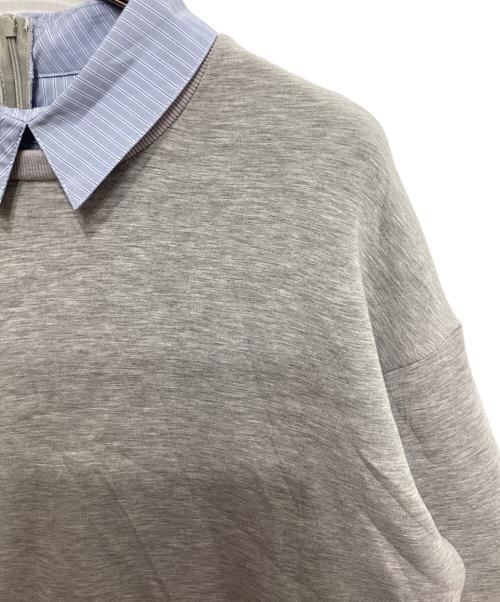 Olu.（オルドット）Olu. (オルドット) フリルレイヤードダンボールスウェット グレー サイズ:FREE 未使用品の古着・服飾アイテム