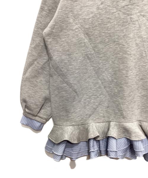 Olu.（オルドット）Olu. (オルドット) フリルレイヤードダンボールスウェット グレー サイズ:FREE 未使用品の古着・服飾アイテム