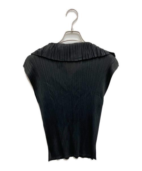 PLEATS PLEASE（プリーツプリーズ）PLEATS PLEASE (プリーツプリーズ) プリーツノースリーブカットソー ブラック サイズ:3の古着・服飾アイテム