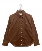 A BATHING APEアベイシングエイプ）の古着「Ape Head Corduroy Shirt」｜ブラウン