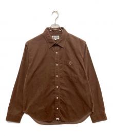 A BATHING APE（アベイシングエイプ）の古着「Ape Head Corduroy Shirt」｜ブラウン