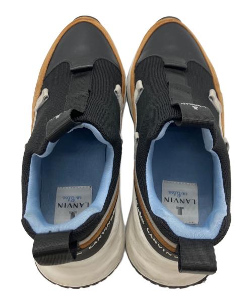 LANVIN en Bleu（ランバンオンブルー）LANVIN en Bleu (ランバンオンブルー) 厚底レースアップスニーカー ブラック サイズ:23 1/2の古着・服飾アイテム