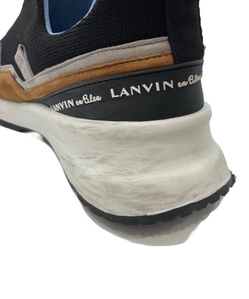 LANVIN en Bleu（ランバンオンブルー）LANVIN en Bleu (ランバンオンブルー) 厚底レースアップスニーカー ブラック サイズ:23 1/2の古着・服飾アイテム