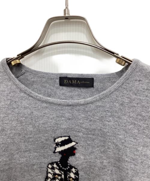 DAMA collection（ダーマコレクション）DAMA collection (ダーマコレクション) カシミヤ混ニット グレー サイズ:Sの古着・服飾アイテム