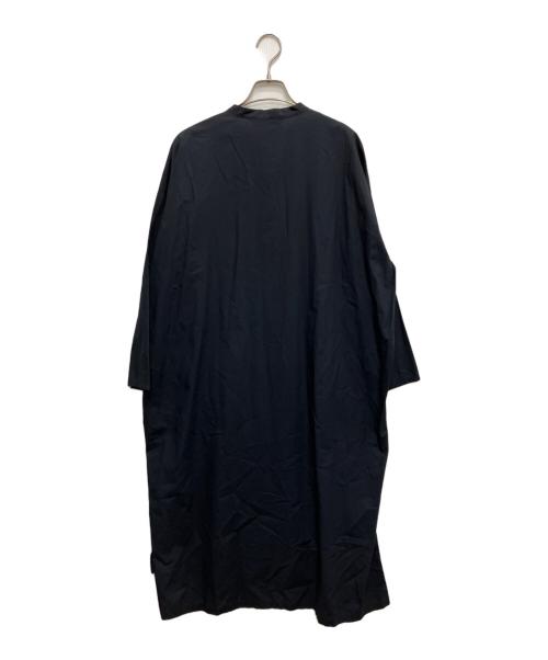 mizuiro-ind（ミズイロインド）mizuiro-ind (ミズイロインド) コットンレースコンビシャツワンピース ネイビー サイズ:freeの古着・服飾アイテム