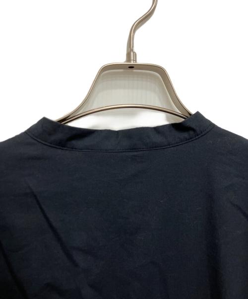 mizuiro-ind（ミズイロインド）mizuiro-ind (ミズイロインド) コットンレースコンビシャツワンピース ネイビー サイズ:freeの古着・服飾アイテム