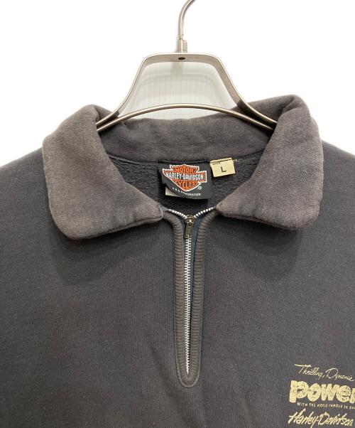 HARLEY-DAVIDSON（ハーレーダビッドソン）HARLEY-DAVIDSON (ハーレーダビッドソン) ハーフジップスウェット グレー サイズ:Lの古着・服飾アイテム