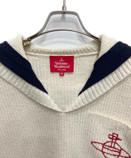 Vivienne Westwood RED LABEL（ヴィヴィアンウエストウッドレッドレーベル）Vivienne Westwood RED LABEL (ヴィヴィアンウエストウッドレッドレーベル) セーラーカラーニット アイボリー サイズ:00の古着・服飾アイテム