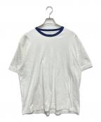 blurhms ROOTSTOCK×B-SHOPブラームスルーツストック×ビショップ）の古着「別注リンガーTシャツ」｜ホワイト