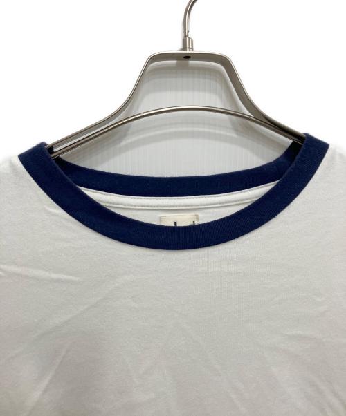 blurhms ROOTSTOCK（ブラームスルーツストック）blurhms ROOTSTOCK (ブラームスルーツストック) B-SHOP (ビショップ) 別注リンガーTシャツ ホワイト サイズ:3の古着・服飾アイテム