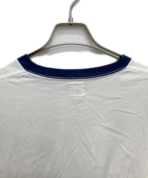 blurhms ROOTSTOCK（ブラームスルーツストック）blurhms ROOTSTOCK (ブラームスルーツストック) B-SHOP (ビショップ) 別注リンガーTシャツ ホワイト サイズ:3の古着・服飾アイテム
