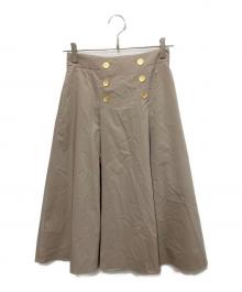 BLUE LABEL CRESTBRIDGE（ブルーレーベルクレストブリッジ）の古着「ウォッシャブルストレッチマリンスカート」｜ベージュ