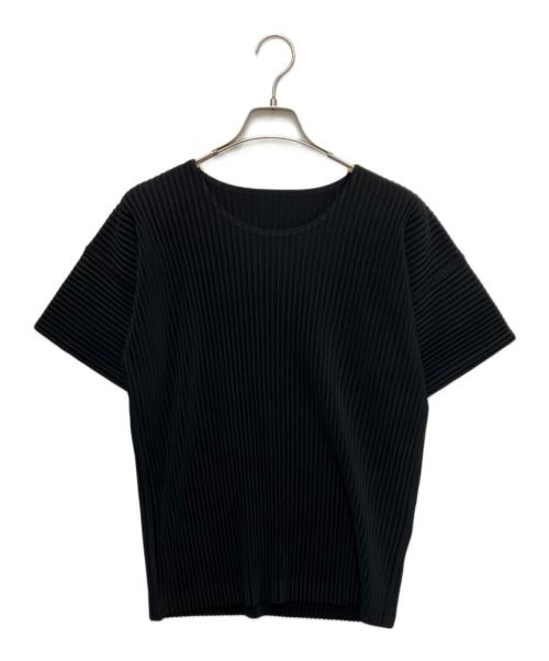 HOMME PLISSE ISSEY MIYAKE（オム プリッセ イッセイ ミヤケ）HOMME PLISSE ISSEY MIYAKE (オム プリッセ イッセイ ミヤケ) プリーツカットソー ブラック サイズ:2の古着・服飾アイテム