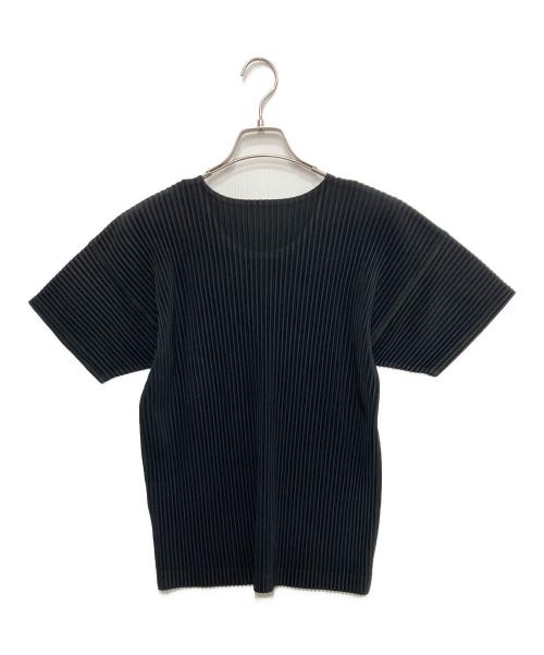 HOMME PLISSE ISSEY MIYAKE（オム プリッセ イッセイ ミヤケ）HOMME PLISSE ISSEY MIYAKE (オム プリッセ イッセイ ミヤケ) プリーツカットソー ブラック サイズ:2の古着・服飾アイテム
